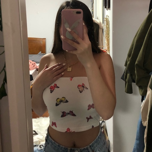 BUTTERFLY TUBE TOP - Picture 2 of 3